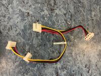 Internal IDE Power Y-splitter cable with 4-pin Molex connectors, featuring identification labels for 'SYSTEM' and 'IDE Power Cable'.