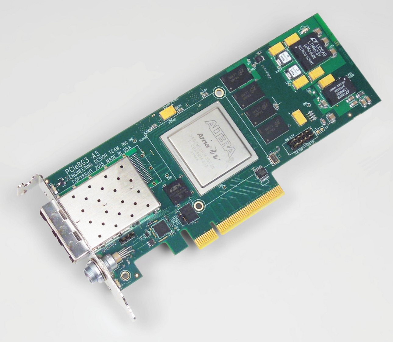 EDT PCIe8g3 A5-10G – Intel Arria V FPGA, 2x 10G SFP/+ – Zerif Technologies Ltd.